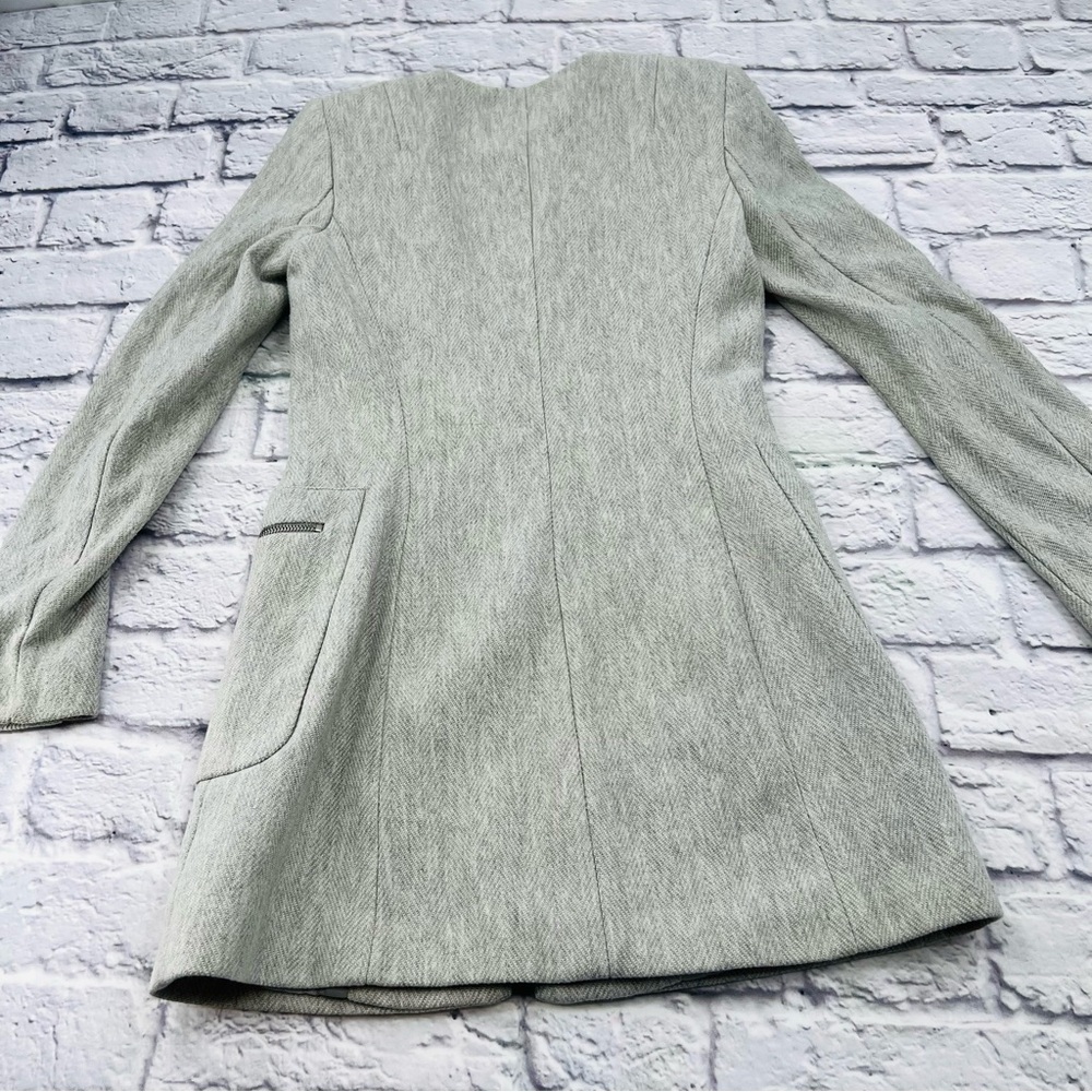 Zara Basic Longline Blazer Jacket Mid Length XS G… - image 10